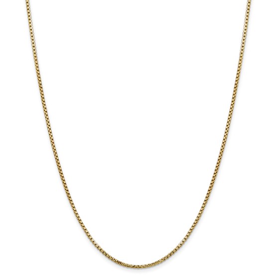 14k Gold 1.75 mm Hollow Round Box Chain Necklace - 20 in. 14k Gold 1.75 mm Hollow Round Box Chain Necklace - 20 in.